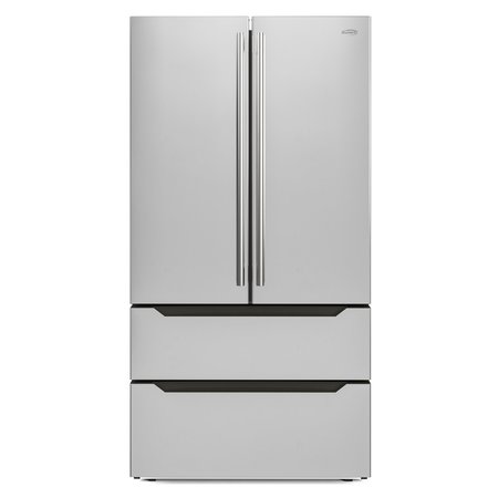 Koolmore Counter Depth 22.5 Cu.Ft French Door Refrigerator w/Automatic Ice Maker, Deep Freezer RERFDSS-22C